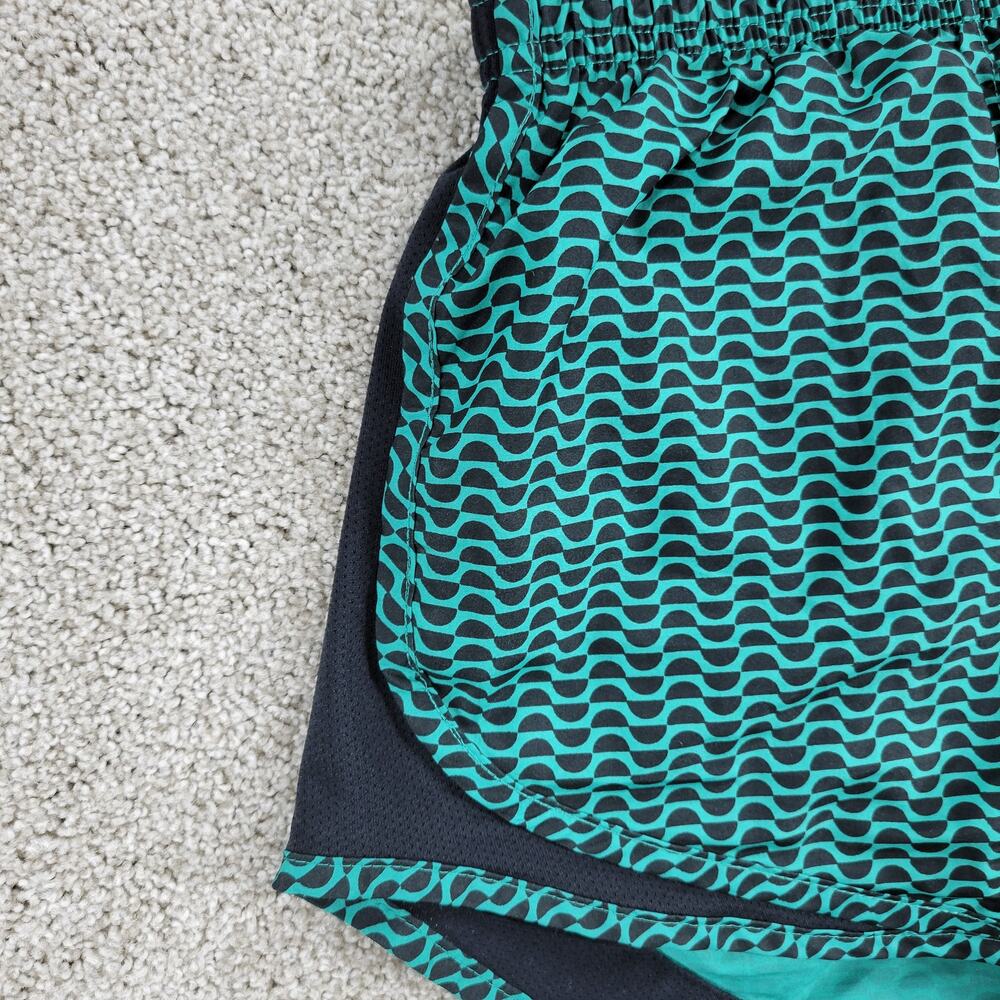 Nike Dri-Fit Swimwear Trunk Shorts Womens XS Black Green Elastic Waist Logo - Picture 5 of 12